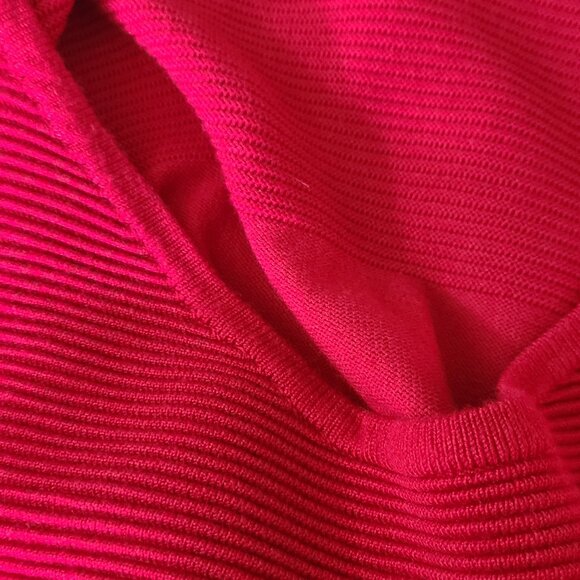 Red Stylish Long Sweater Zipper cuffs Flare Hemline XL Alfani Tunic - Picture 5 of 5